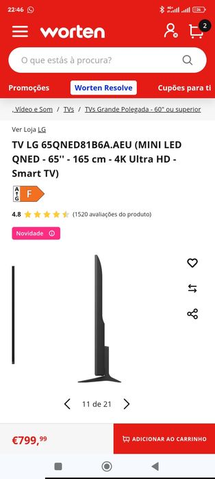 Vendo TV LG completamente nova com garantia.