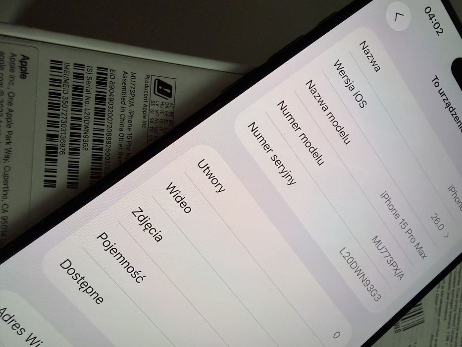 # iPhone 15 Pro Max 256gb Black Stan Idealny Gwarancja 06/2026