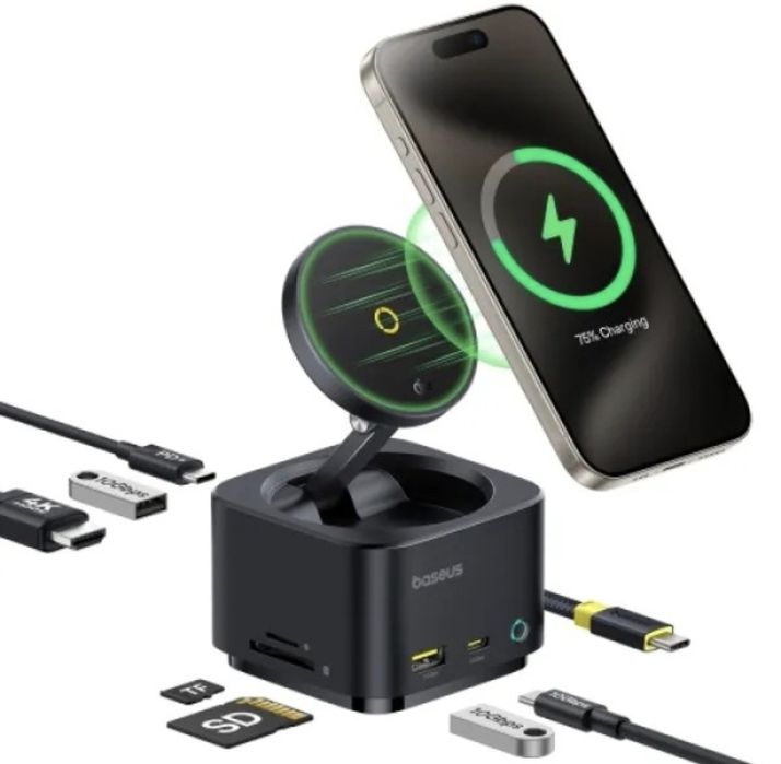 Портативна док станція Baseus MagPro II  7 in 1  HUB