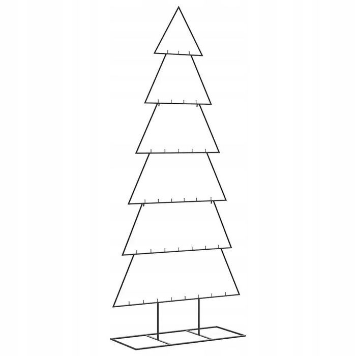 metalowa choinka świąteczna, do dekoracji, czarna, 210 cm
