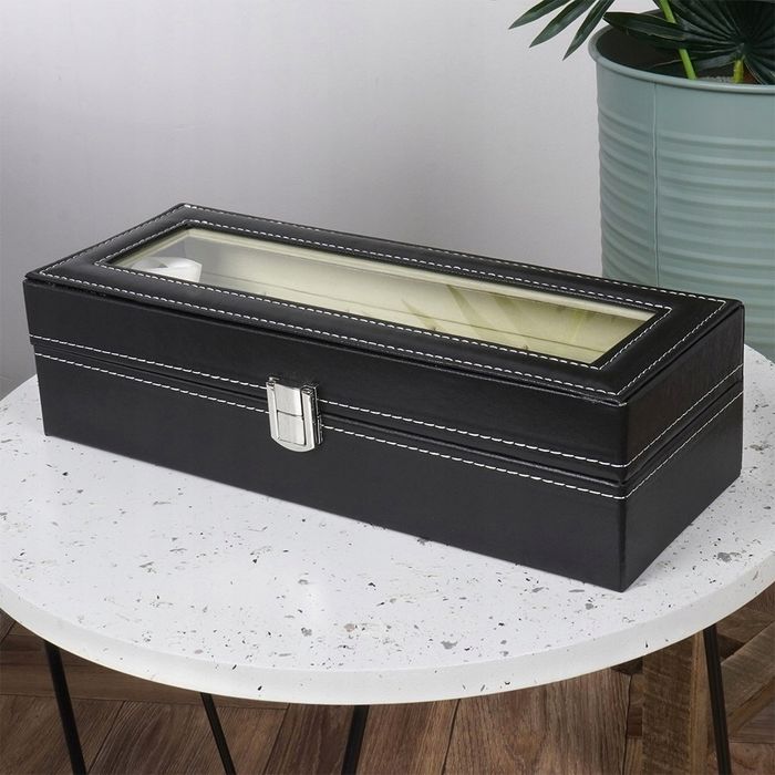 Kuferek Na Zegarki 6szt Organizer Na 6 Zegarków Etui Pudełko Ekoskóra