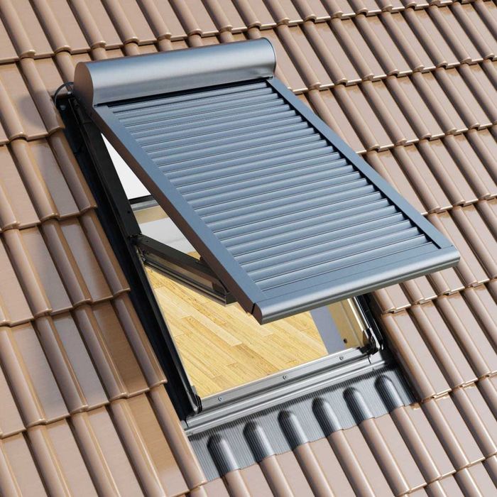 Roleta dachowa zewnętrzna antracyt 94x140 nowa