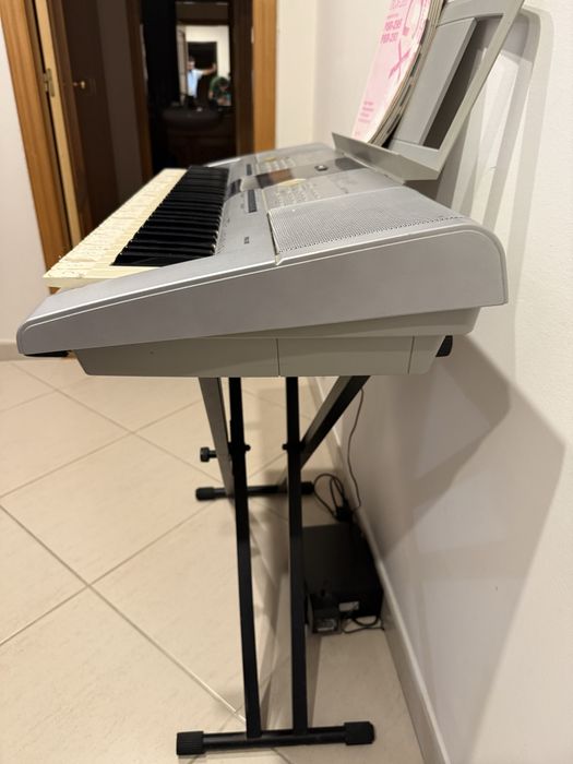 Teclado Yamaha PSR-295 + Suporte + Fonte Original + Manual