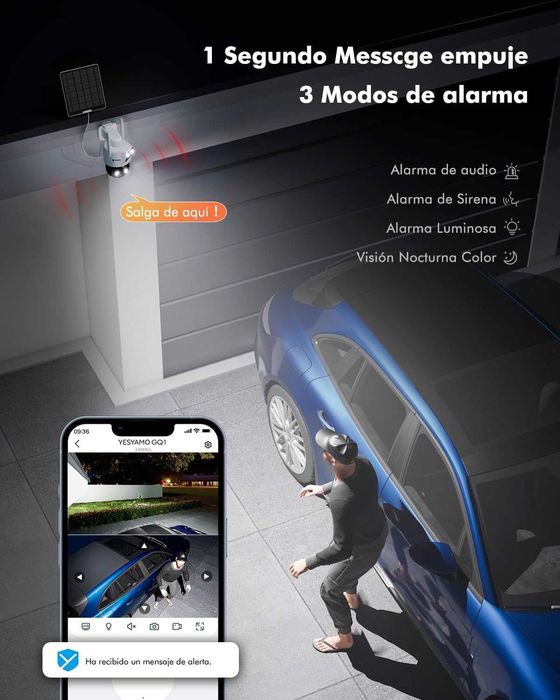 Dupla câmera vigilância WiFi c/painel solar e bateria +garantia 3 anos