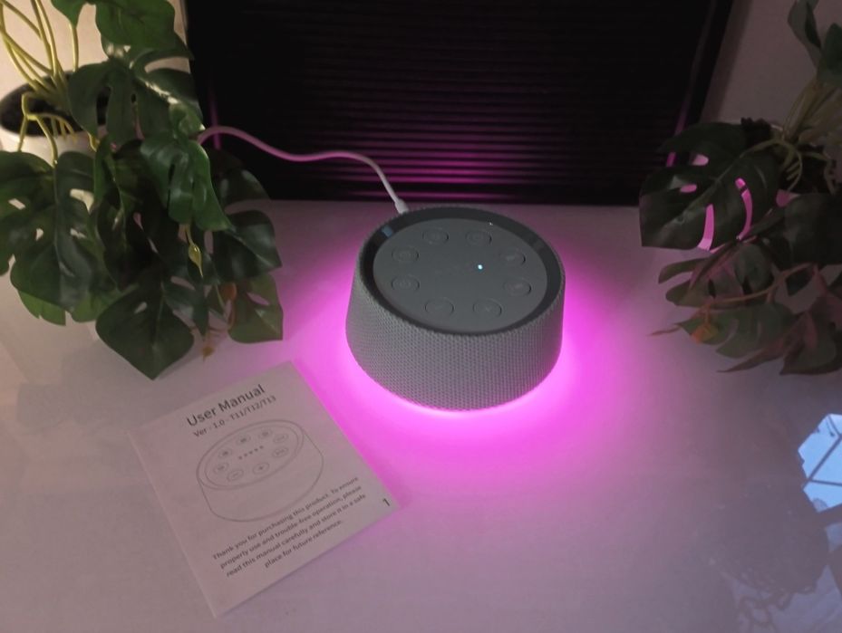 Generator białego szumu głośnik LED ułatwiający zasypianie lazyNight