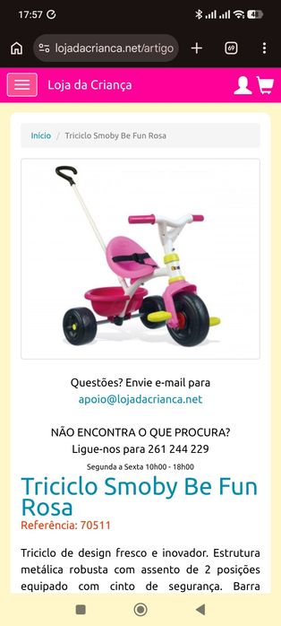 Triciclo de criança