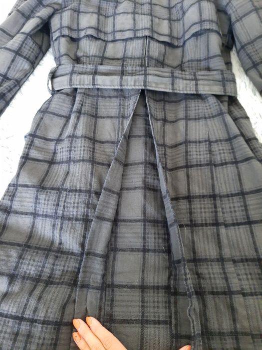 Długi płaszcz w kratkę Topshop