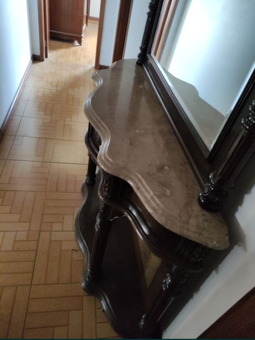Móvel consola para hall de entrada ou sala e espelho