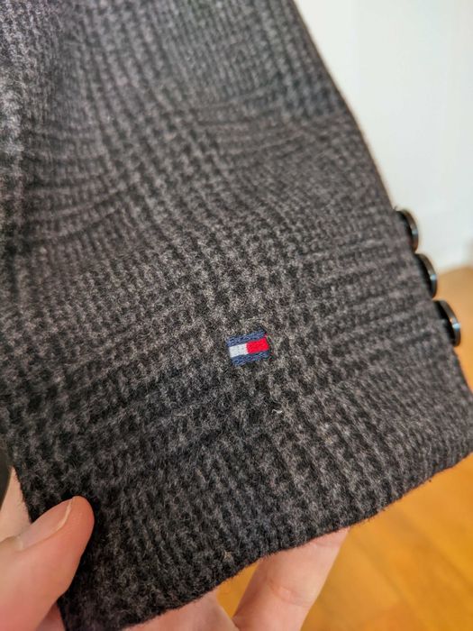 Płaszcz Tommy Hilfiger Dwustronny (Grafit/Bordo) Oryginalny Vintage