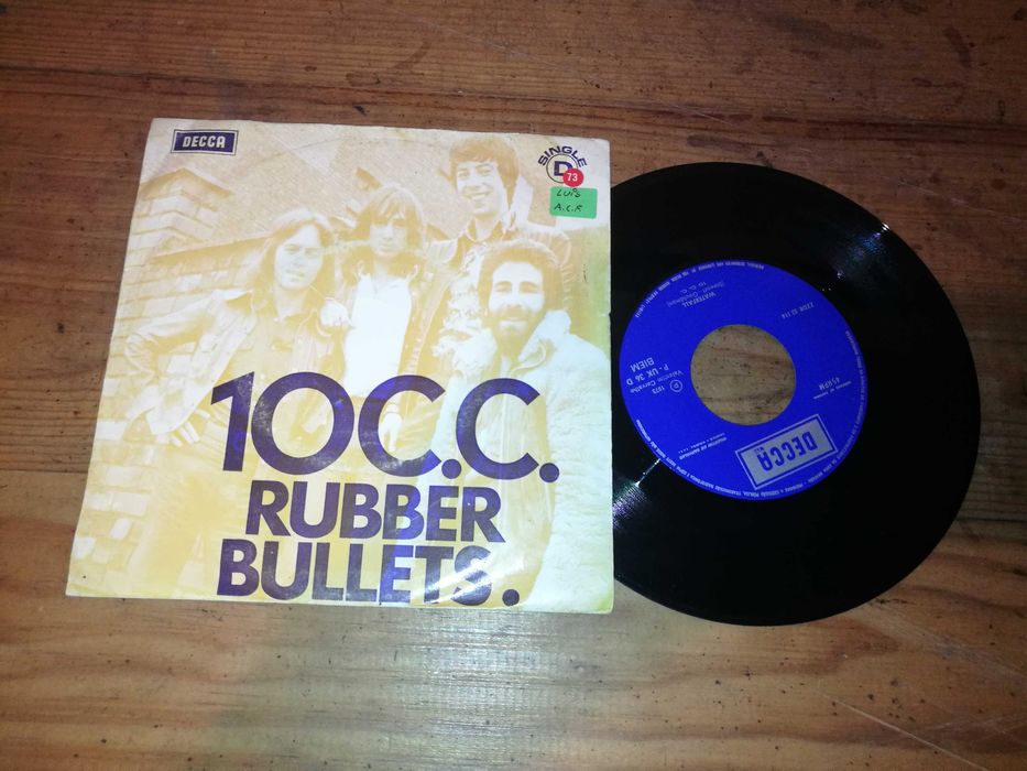 10 CC - Rubber Bullets (edição Portuguesa - 1973) SINGLE