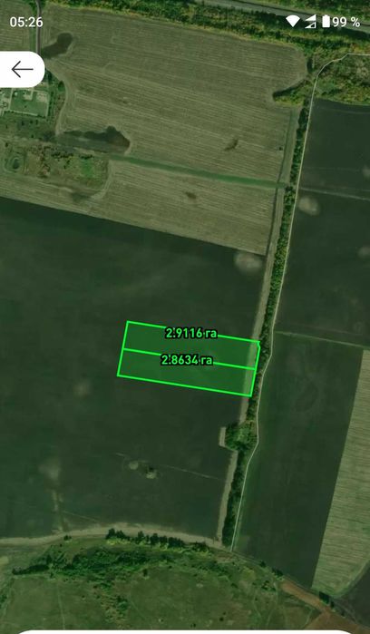 5,8 Гектар земли приватизированная с кадастром