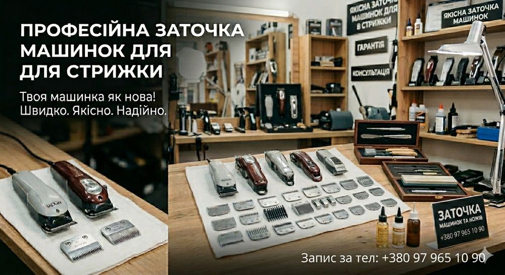 Професійна заточка машинок для стрижки та ножів