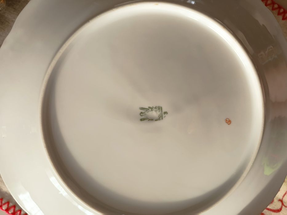 Talerze Wawel prl porcelanowe kwiaty