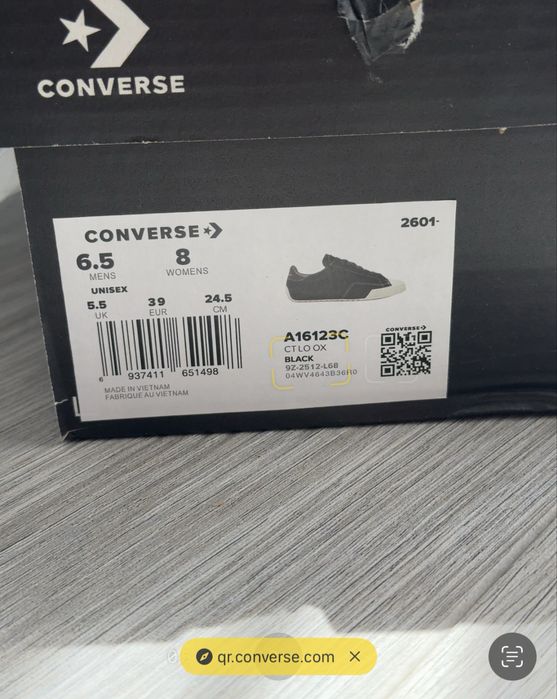 Оригинал Converse chuck Taylor Lo Black (нові в коробці)