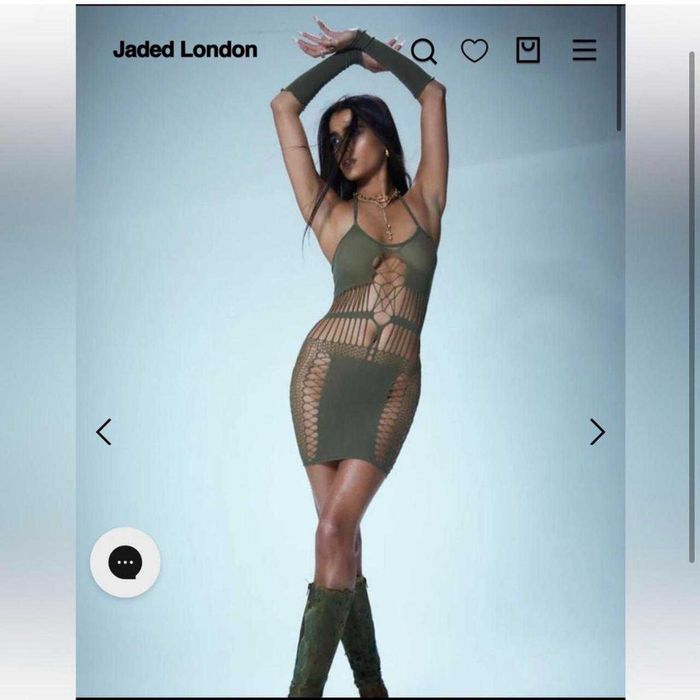 Green serpent dress from Jaded London