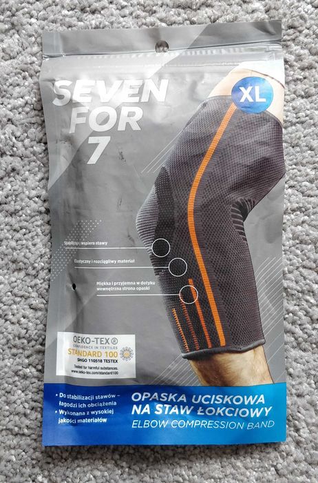 Opaska uciskowa na staw łokciowy, SEVEN FOR 7, rozmiar XL