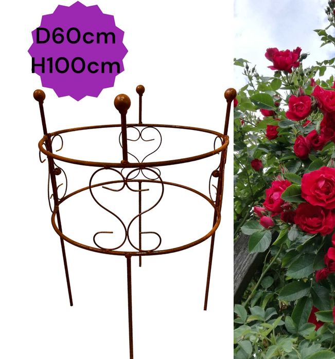 Podpora 100cm do róż piwonii hortensji metal Producent solidna, jakość