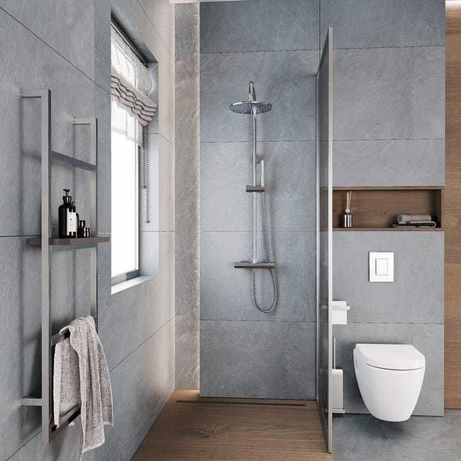 Conjunto de duche com torneira cromado 2x2x13 cm W7 Termo