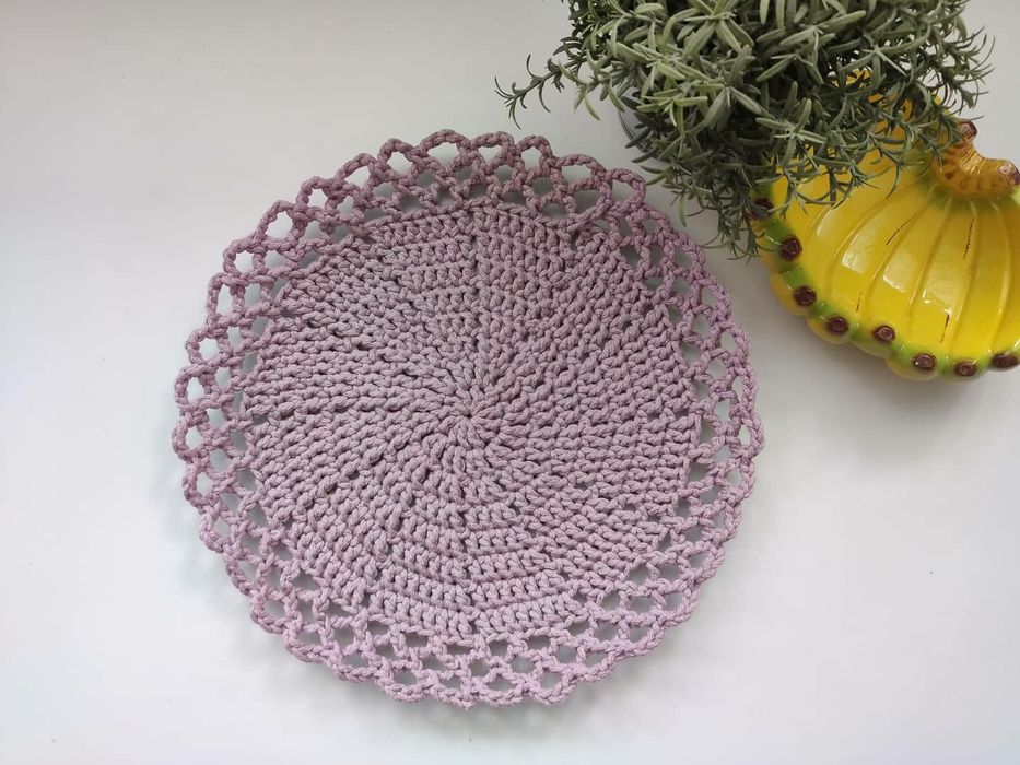 Podkładka na stół ze sznurka bawełnianego HANDMADE