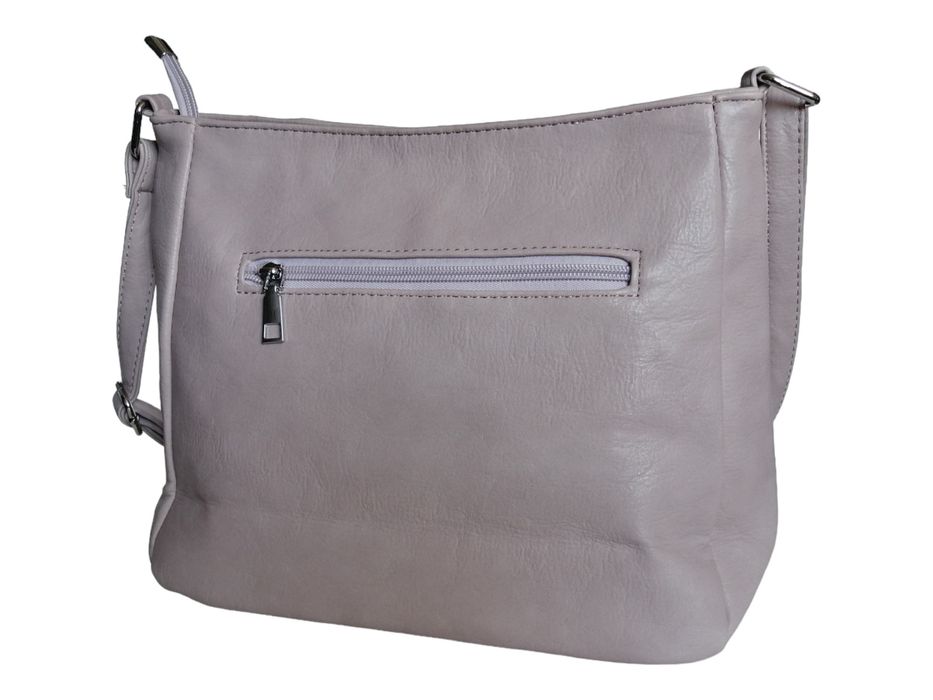 Klasyczna Torebka Damska Listonoszka Na Ramię - Beżowa