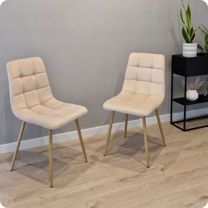 Welurowe krzesło tapicerowane do salonu i jadalni. Nowe. Wysyłka 24h