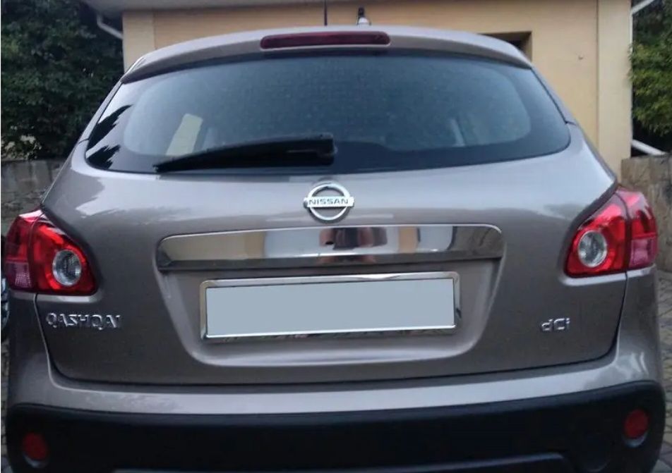 Накладка над номером Кашкай (Nissan Qashqai).Нерж. Турция