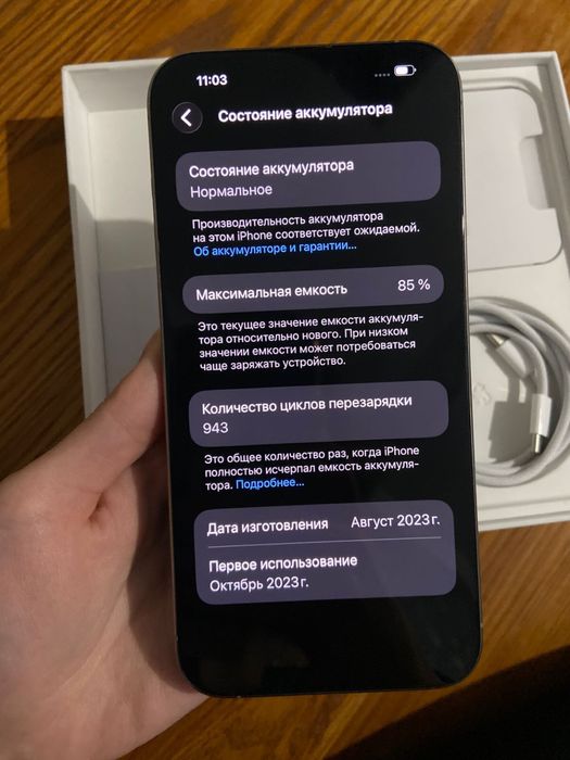 iPhone 15 Pro Max 256GB Titanium