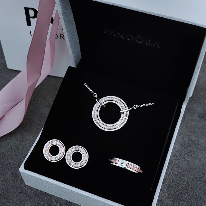 Pandora Каблучка сережки кульчики Пандора