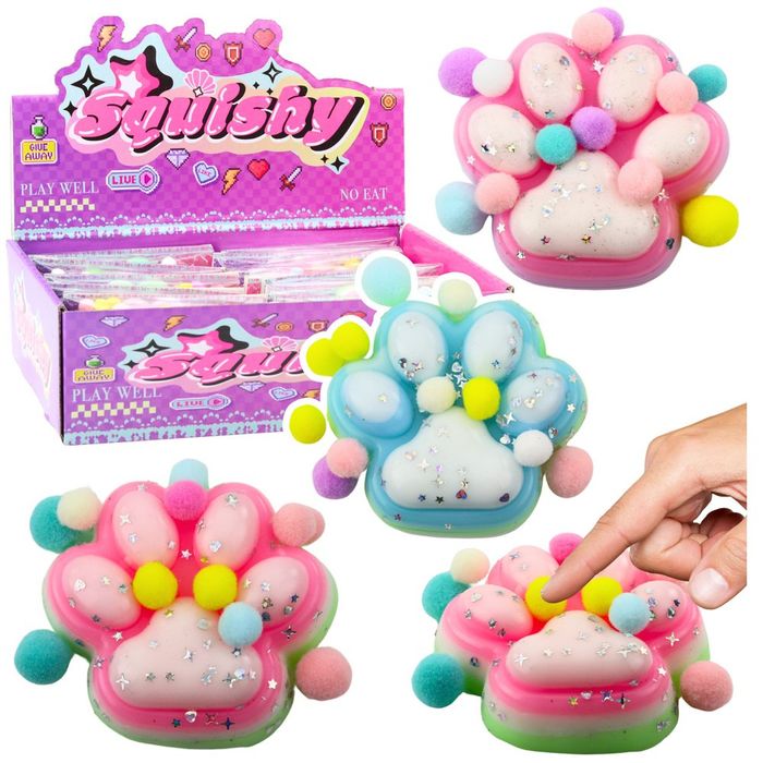 Gniotek Kocia Łapka Zabawka Antystresowa Sensoryczna Squishy MIX