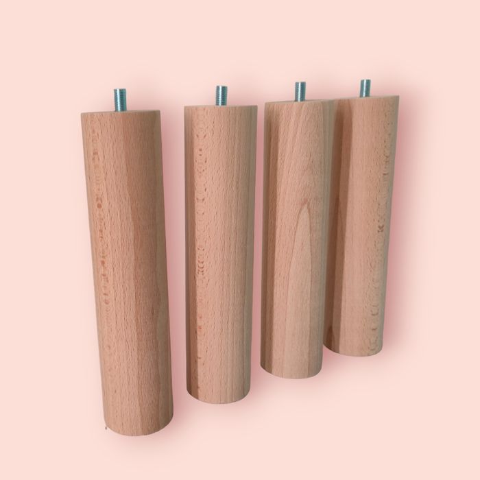 Nogi bukowe walec długości 10-60cm