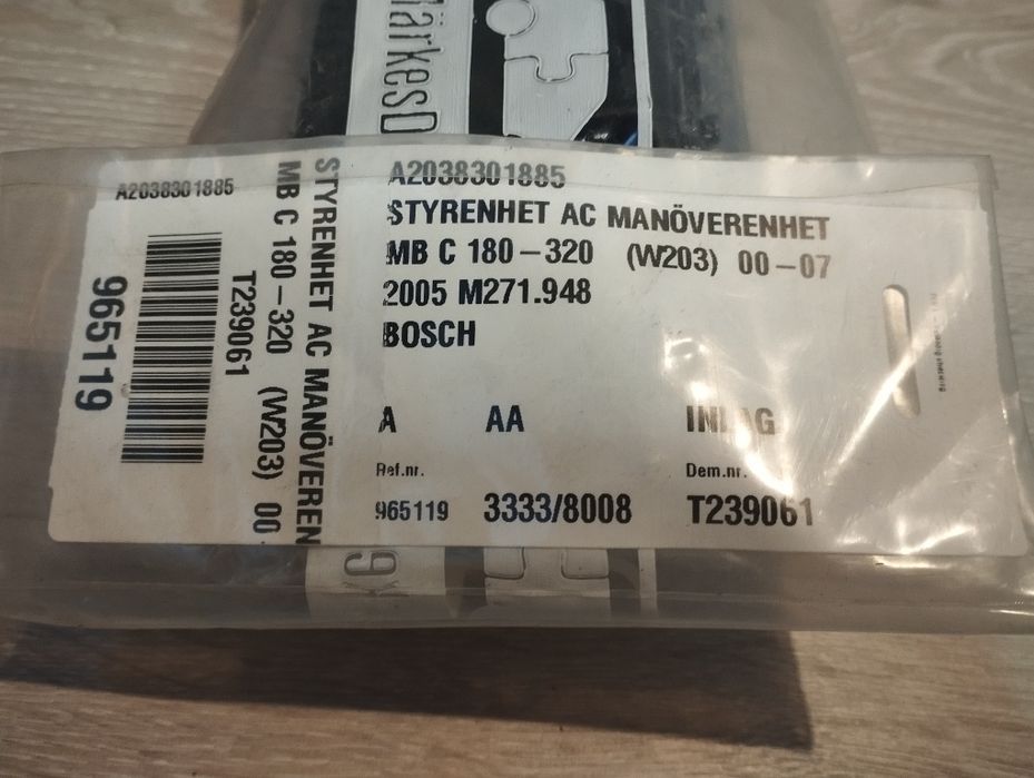 Panel klimatyzacji Mercedes Benz w203 ] 15ovoko