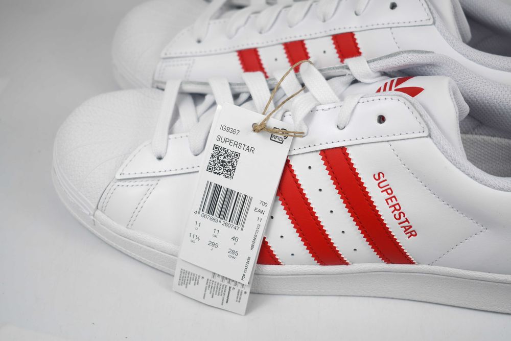 adidas Superstar Cloud White Better Scarlet IG9367 roz. 46