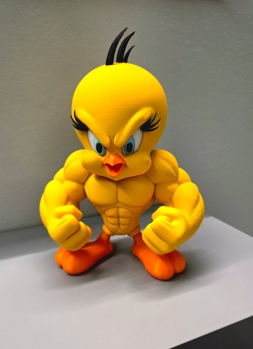 Figura decorativa inspirada no Piu piu musculado - 22cm