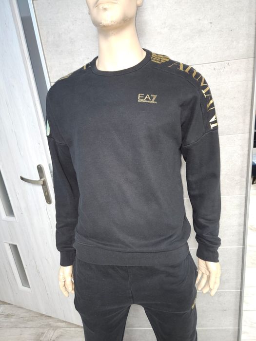 Bluza męska Emporio Armani EA7 złote napisy na ramionach rozmiar M