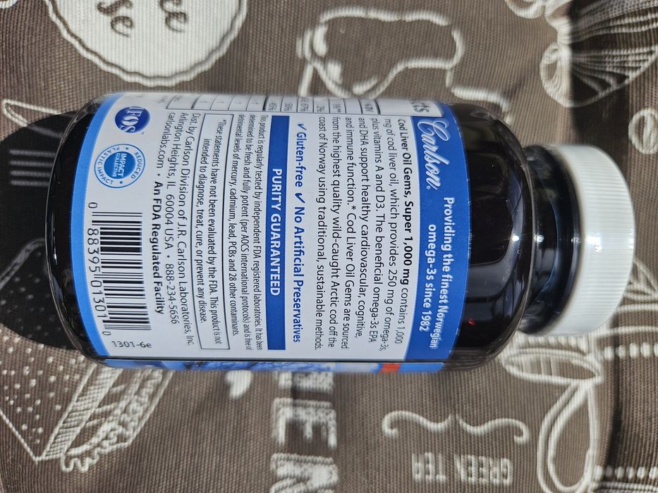 Carlson Wild Norwegian олія масло печени трески Cod Liver Oil