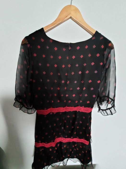 Sukienka jedwab 36 czarna