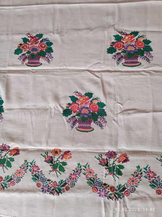 Вишите, лляне, старовинне покривало