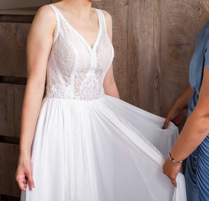 Suknia ślubna+welon, okrycie ramion, pokrowiec GRATIS