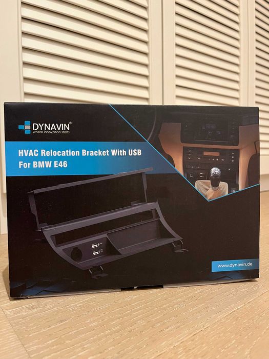 HVAC Relocation Bracket With USB For BMW E46