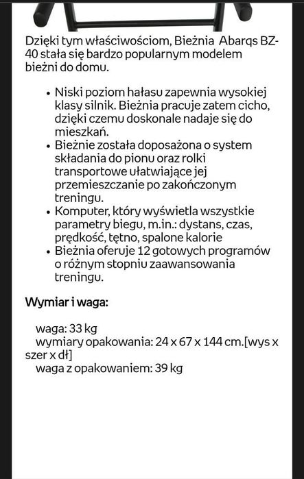 Bieżnia elektryczna !!!cena do końca tygodnia!!!