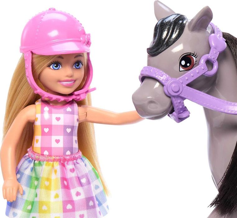 Лялька Барбі Челсі та сірий поні Barbie Chelsea & Gray Pony (HTK29)