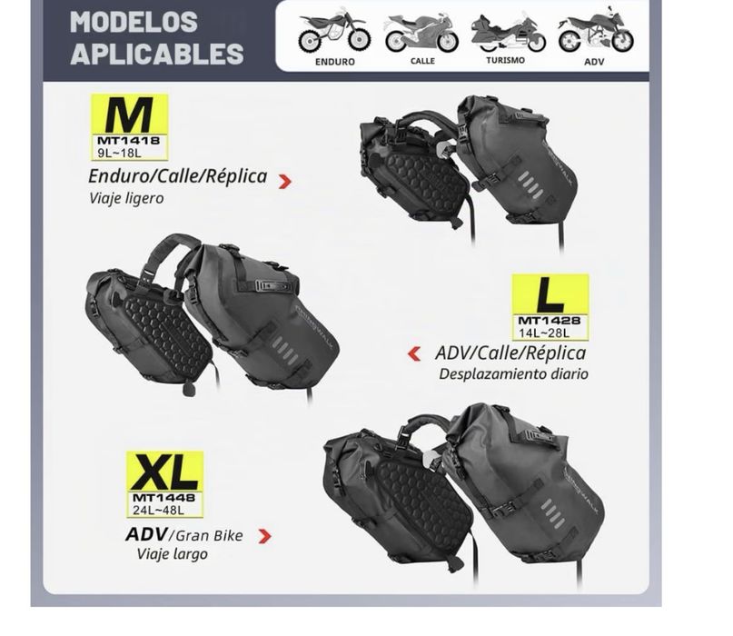 Malas para moto - imperméavel - 48litros
