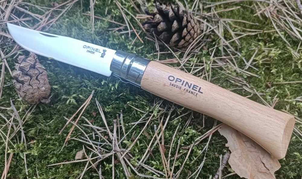 Opinel Inox 10 Natural 123100 кухонный нож лезвие нержавейка дерево
