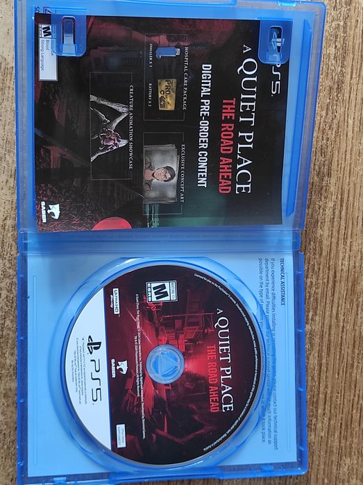 Диск a QUIET PLACE the road ahead на PS5.