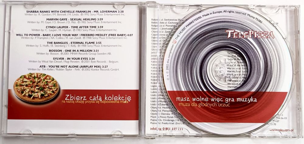 Telepizza 2002r Cyndi Lauper The Bangles Sylver Bosson ATB