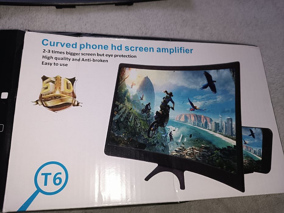 Ekran powiększający-lupa do smartfona czarny