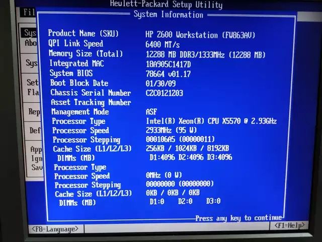 Workstation HP Z600: X5570, 12GB DDR3, 250GB HDD, 2x NVS29564740624022274124