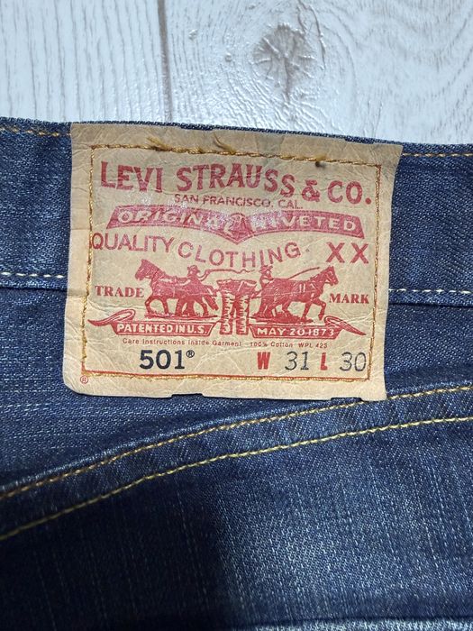 Jeansy straight  Levi’s 501 granatowe W31 L30 klasyk  vintage casual