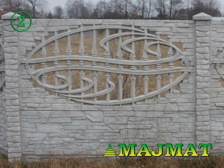 Ogrodzenie betonowe 150cm (3płyty) z montażem