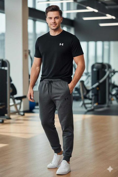 Чоловічий костюм двійка з брюками та футболкою 075 оптом